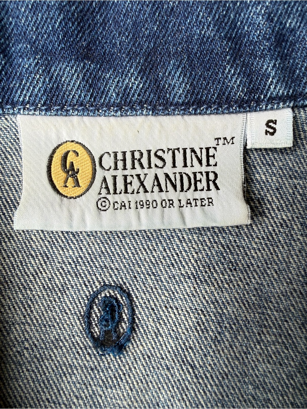 Christine Alexander Rhinestone Denim Jacket – Size Small - Picture 6 of 7